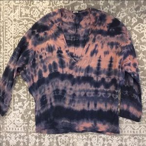 Monrow Silk Tye dye blouse